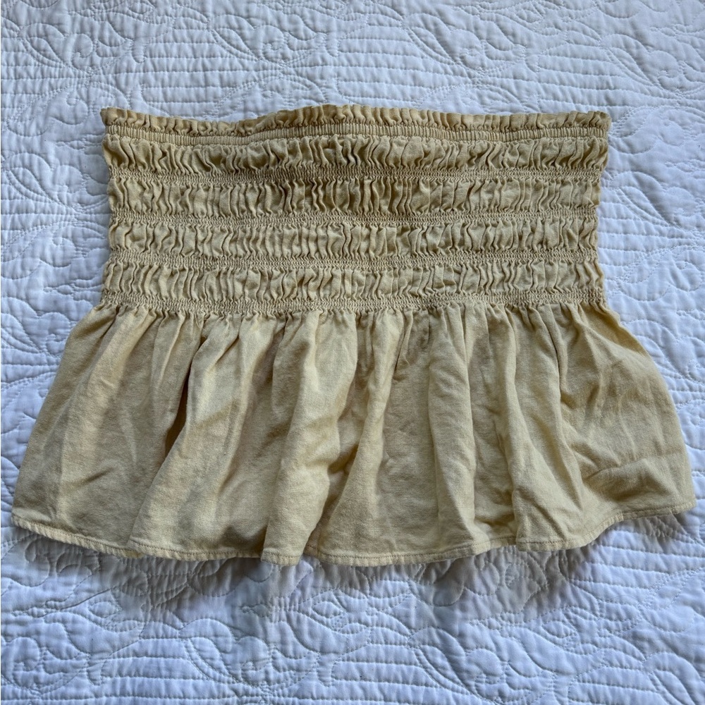 Yellow Sleeveless Loose Tube Top